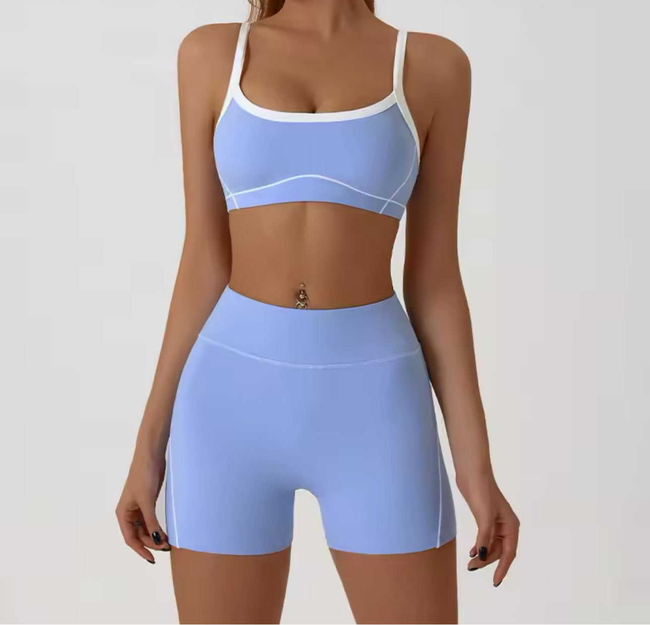 BTR Active Colour Block Top & Shorts Set