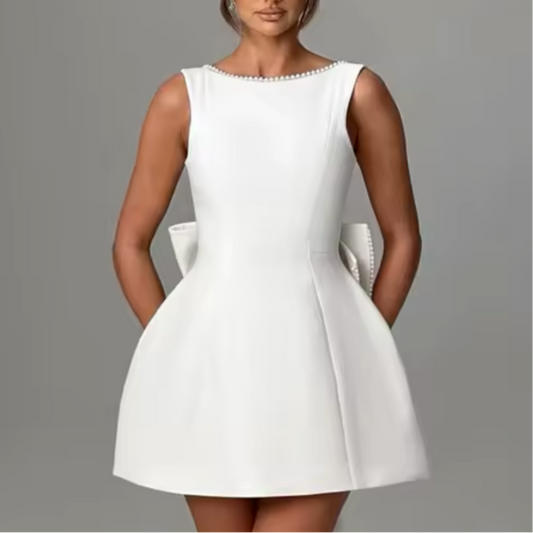 Bridget Pearl Bow Dress