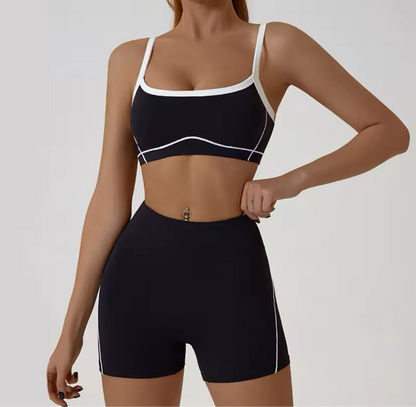 BTR Active Colour Block Top & Shorts Set