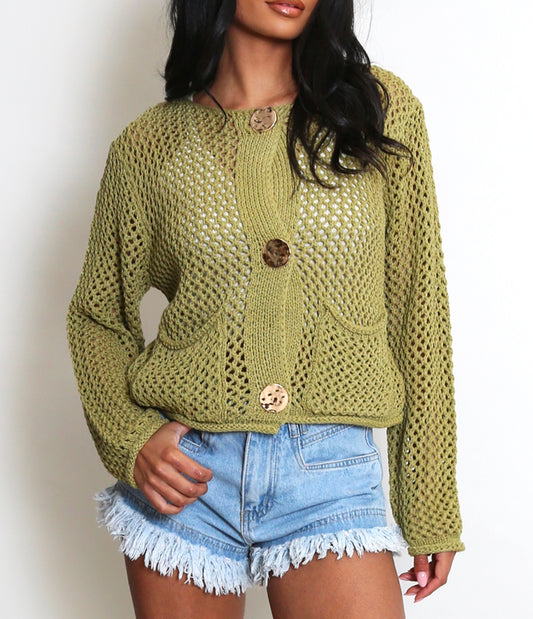 Ari Hollow knit Cardigan