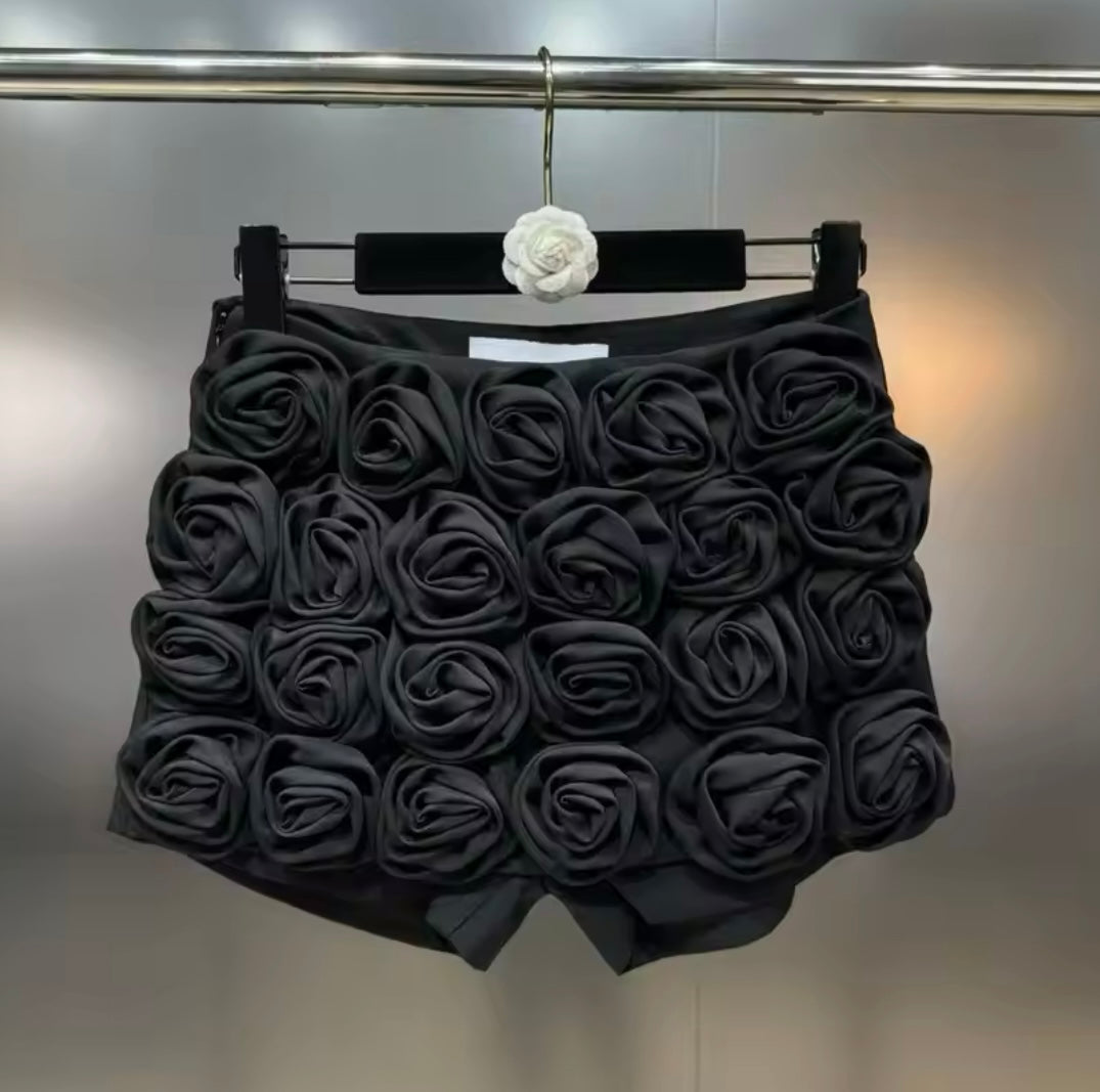 Rose 3D flower Skort