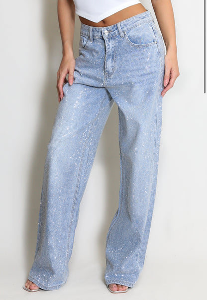 Nala Embellished Wide Fit Jeans