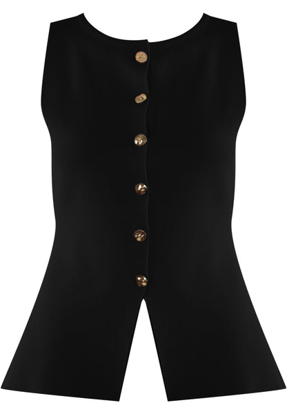 Sofia Fine Knit Peplum Waistcoat