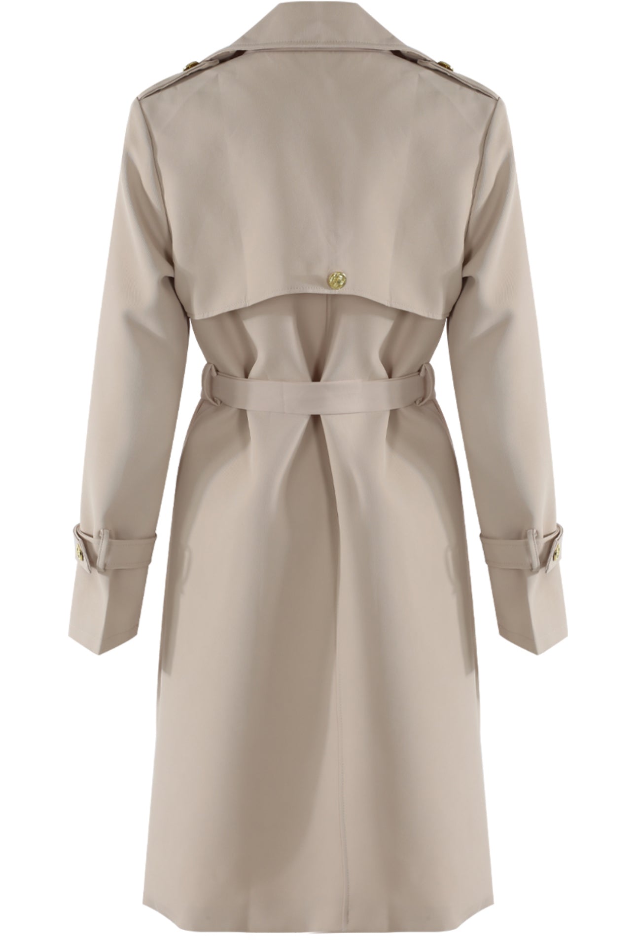 Midi Length Double Breasted Trench Coat