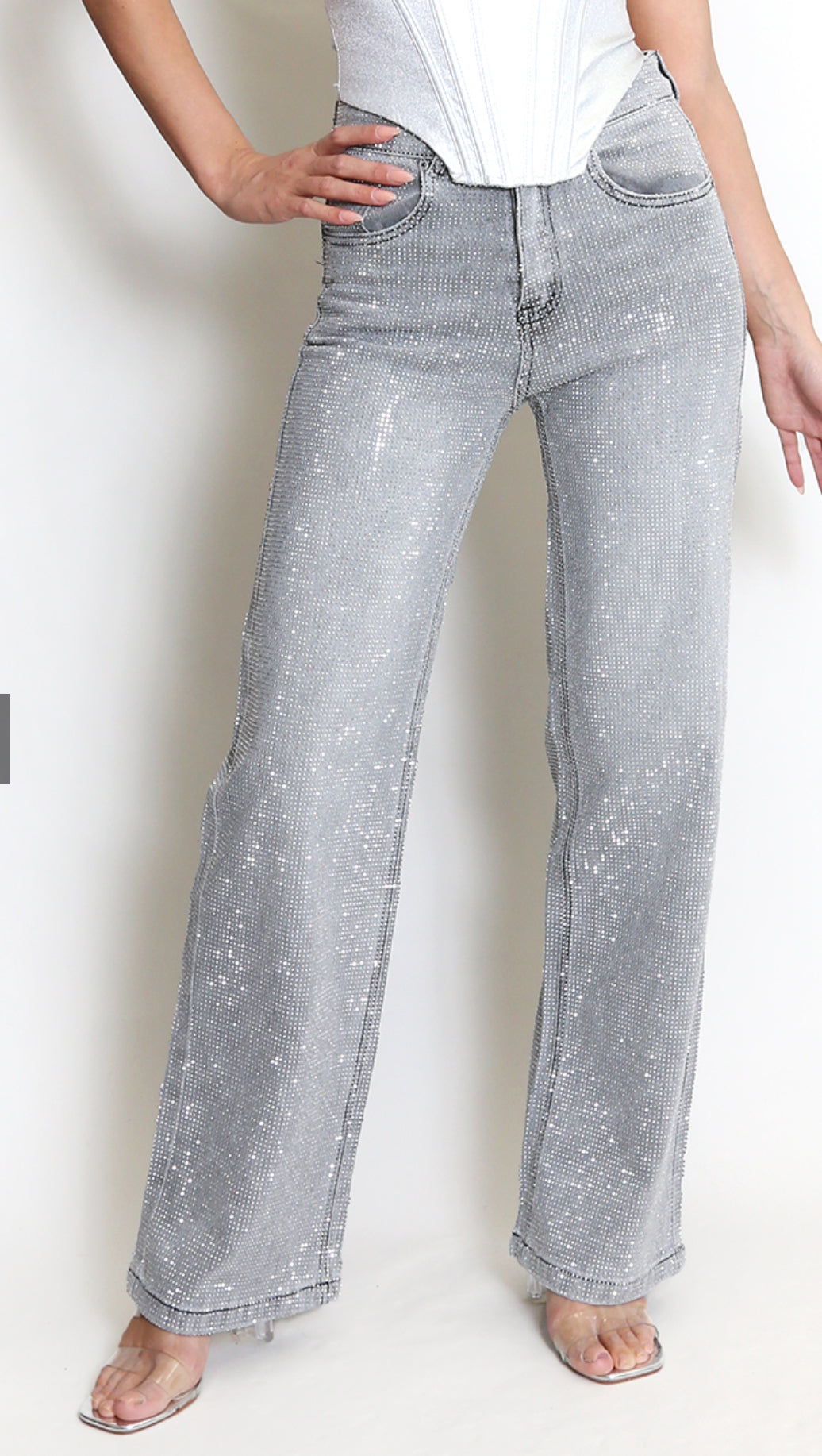 Nala Embellished Wide Fit Jeans