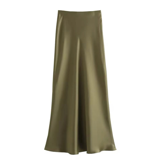 Savannah Maxi Satin Skirt