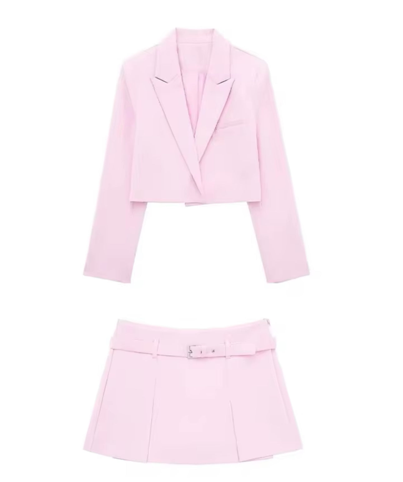 Pearl Cropped Blazer & Skirt Co ord