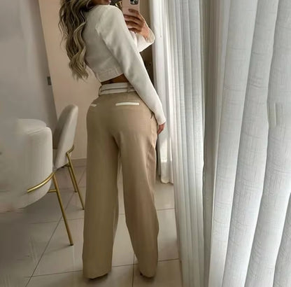 Parisian Crop Shirt and Trousers Co ord