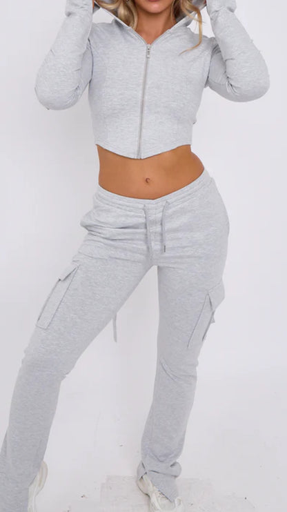 Bella Fitted Cargo Tracksuit Set