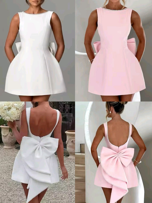 Bridget Pearl Bow Dress